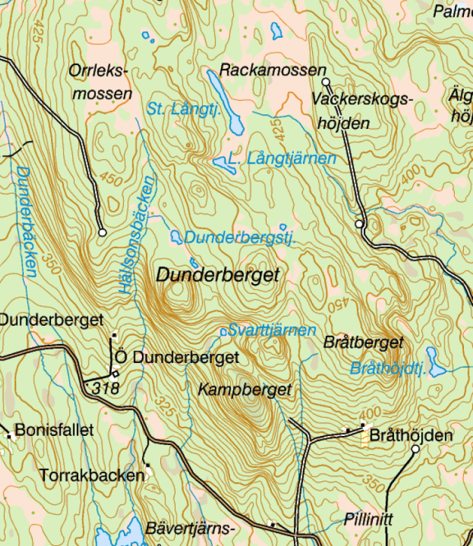 karta Dunderberget