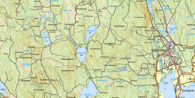 Karta Mellansjön
