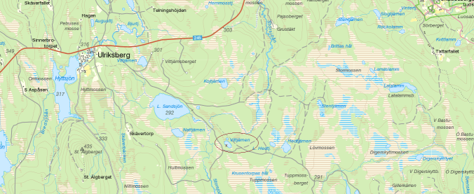 Vittjärn med fin strand